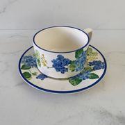 "Hortensia" table service from Luneville, earthenware, 80 pieces