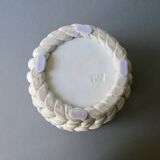 Openwork and braided ceramic pot cover