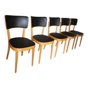 5 chaises baumann dos