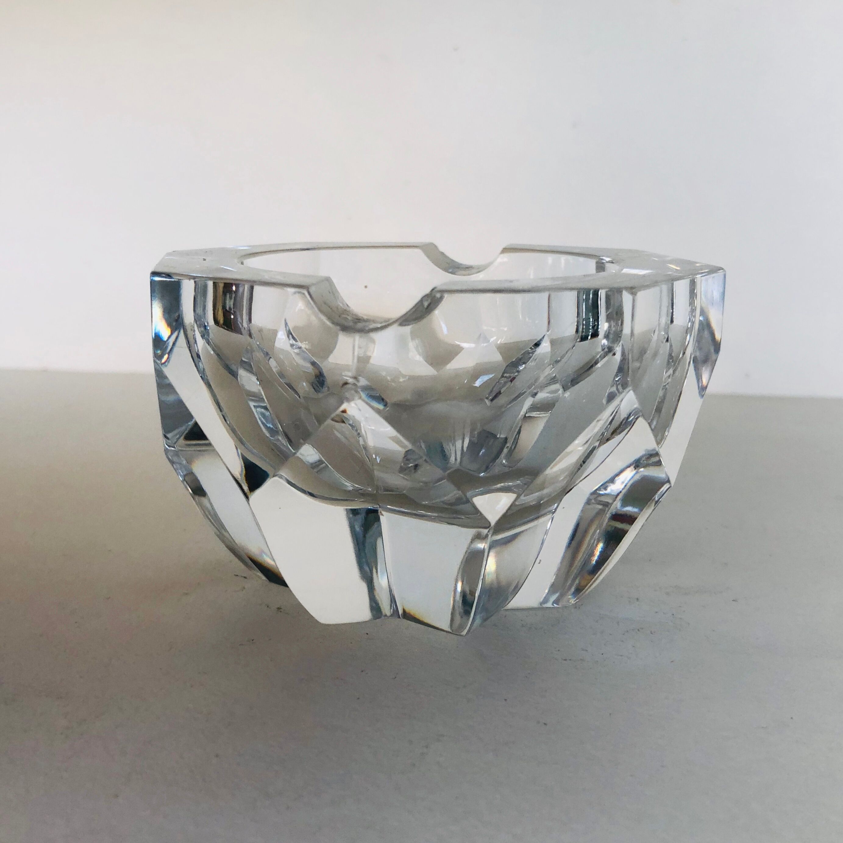 Baccarat-cut crystal ashtray