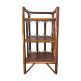 Vintage shelf, wicker and rattan