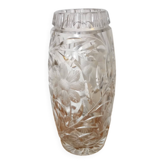 Cut crystal vase