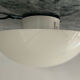 Vintage mushroom ceiling light in white lacquered metal.