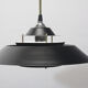 Black metal hanging lamp, 70's