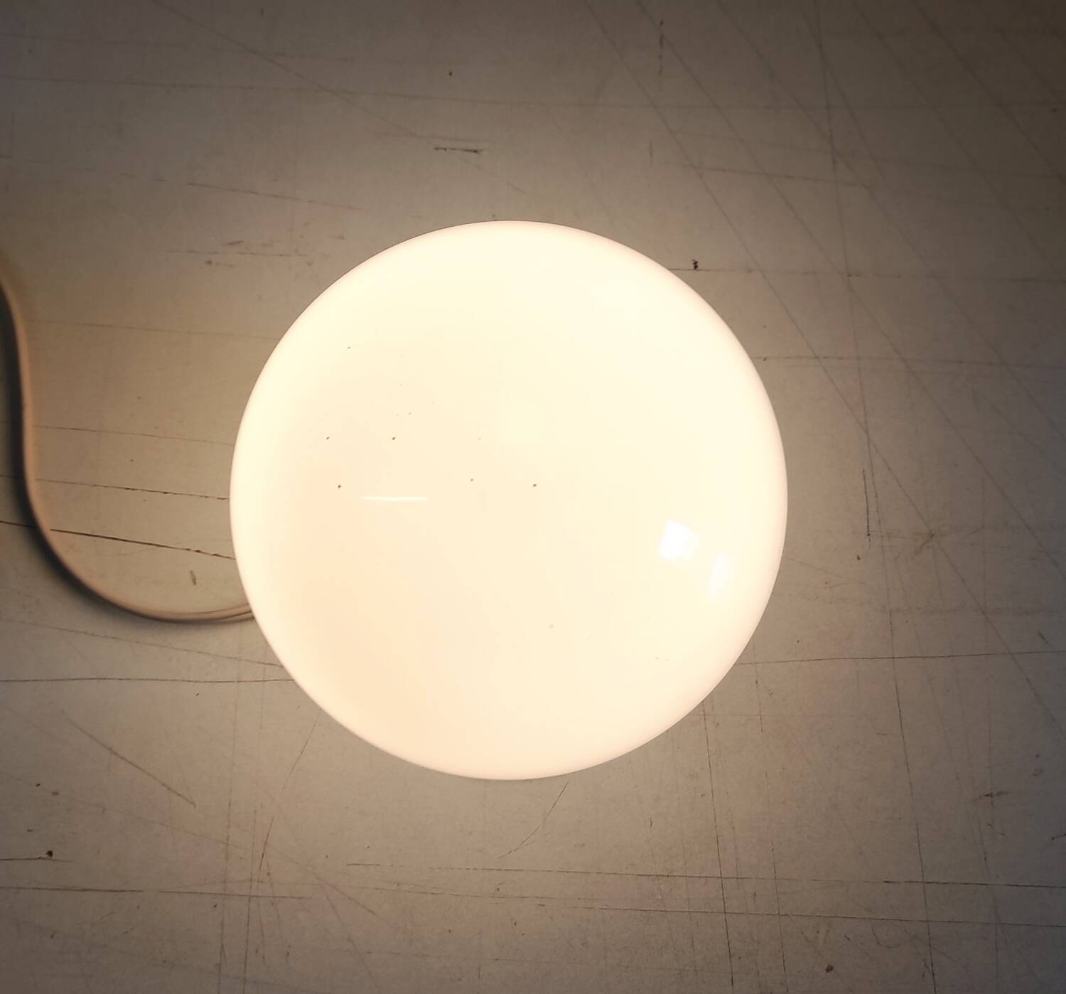 Art Deco ceiling light or wall sconce with opaline globe, diameter 15 cm - mid 20th century.