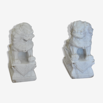 2 greenhouse books in white marble (chimeras)
