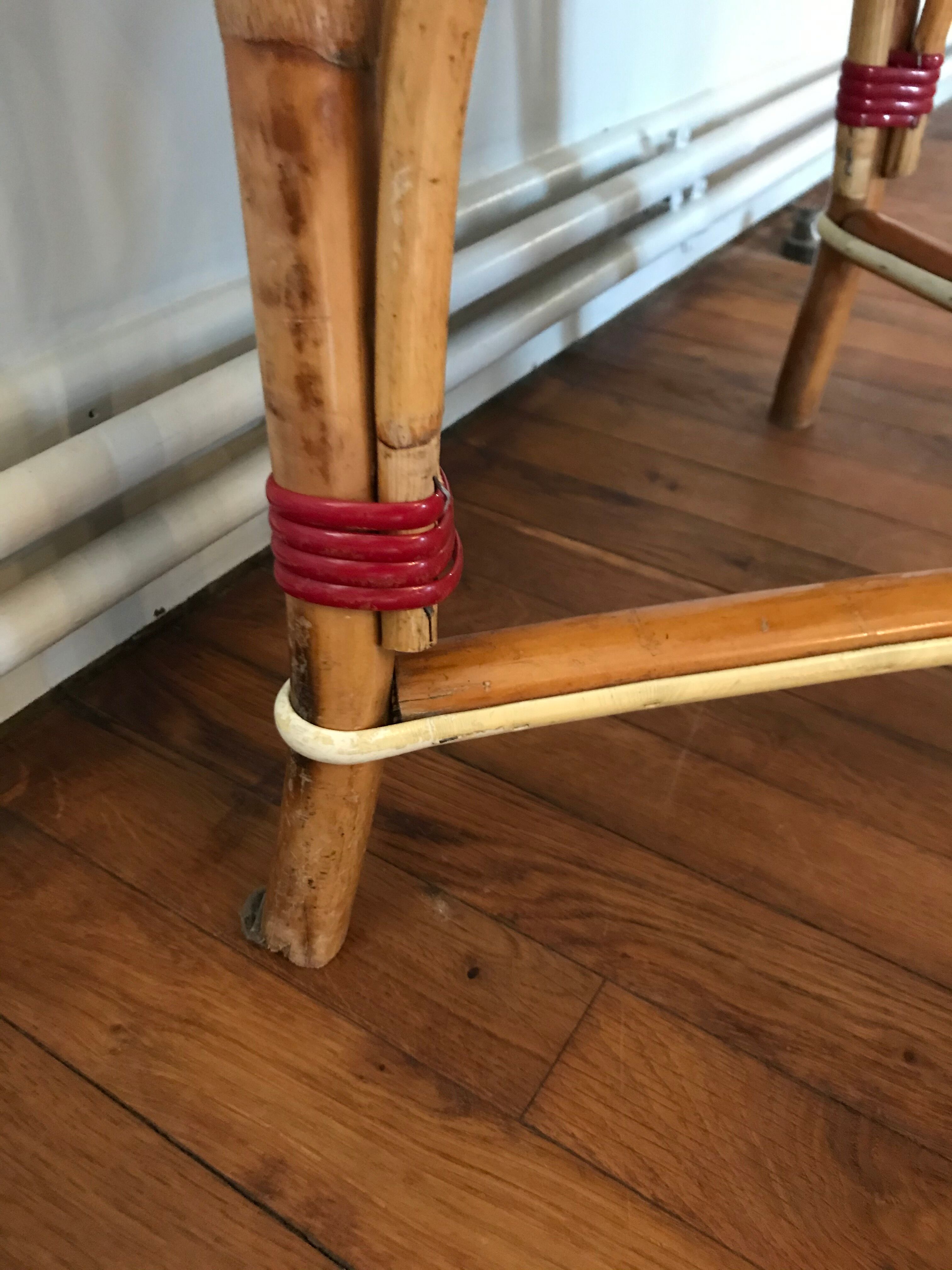 Rattan bistro chair and braiding