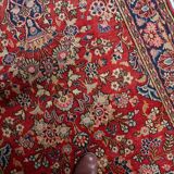 Handmade antique Persian Kashan rug 136cm x 201cm, 1910s