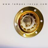 Vintage smooth opaline pendant light ready to install with bulb