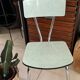Chaise Formica verte vintage