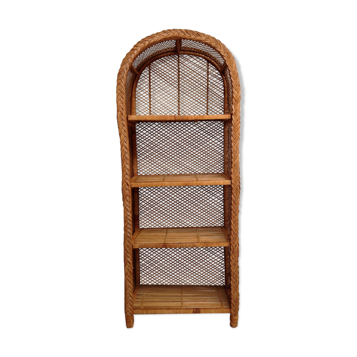 Vintage rattan shelf