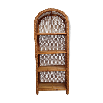 Vintage rattan shelf