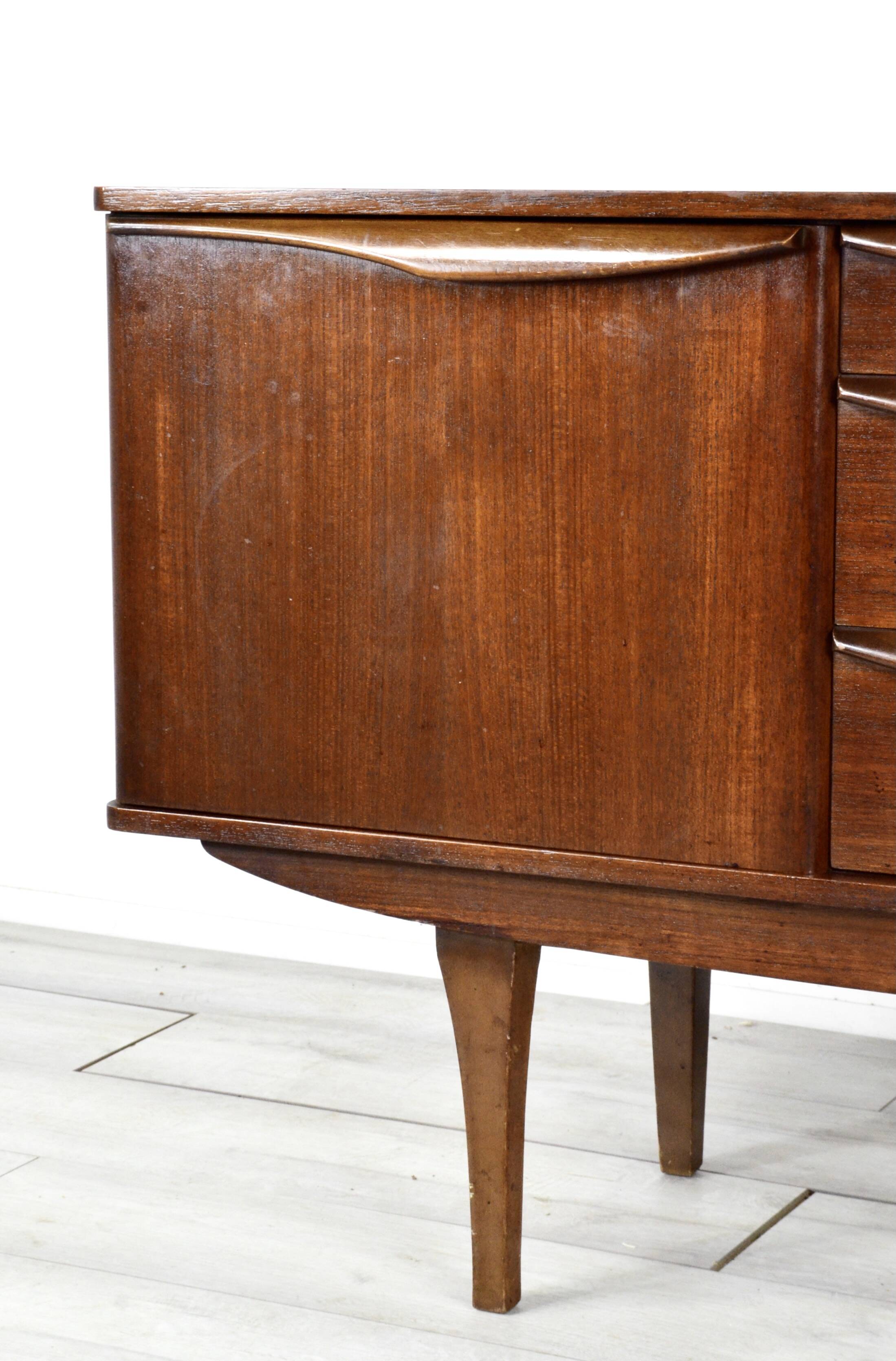 Enfilade en teck des années 50, Long John par Stonehill