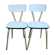 Pair of old blue formica chairs