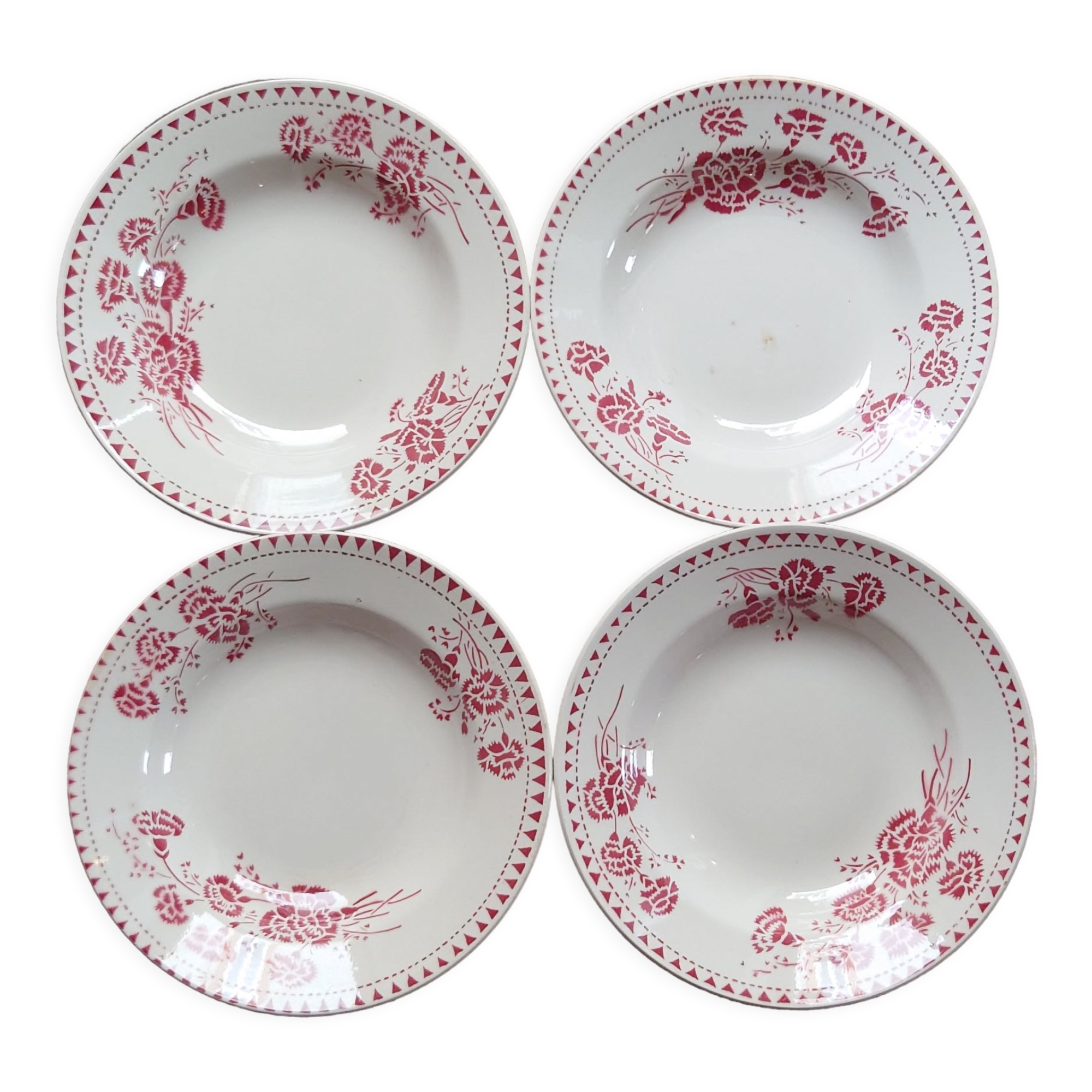 Hollow plates "Elise" Sarreguemines and Digoin