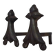Pair of cast iron fireplace andirons. France, 19th century.