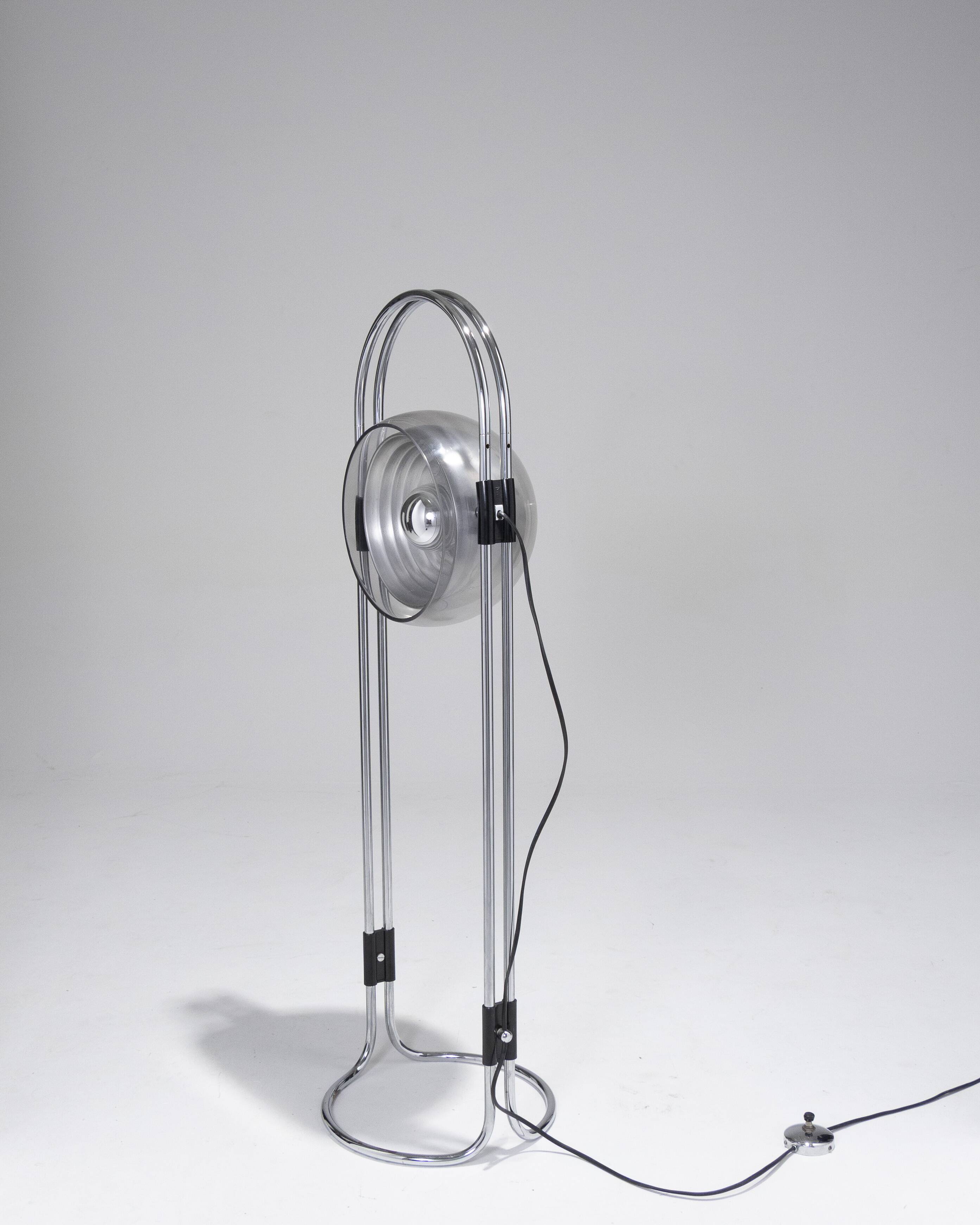 Space Age floor lamp, Andre Ricard, Metalarte, 1970s