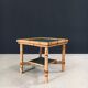 Mediterranean Bamboo Side Table in the style of Audoux Minet, France, 1950s