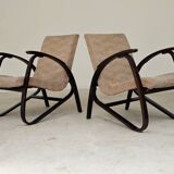 Pair of Art Deco armchairs by Jan Vanek 1930