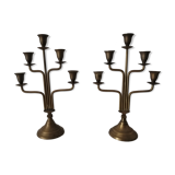 Paire de chandeliers 5 branches