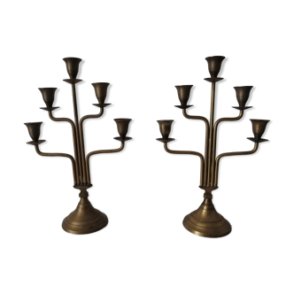 Paire de chandeliers 5 branches