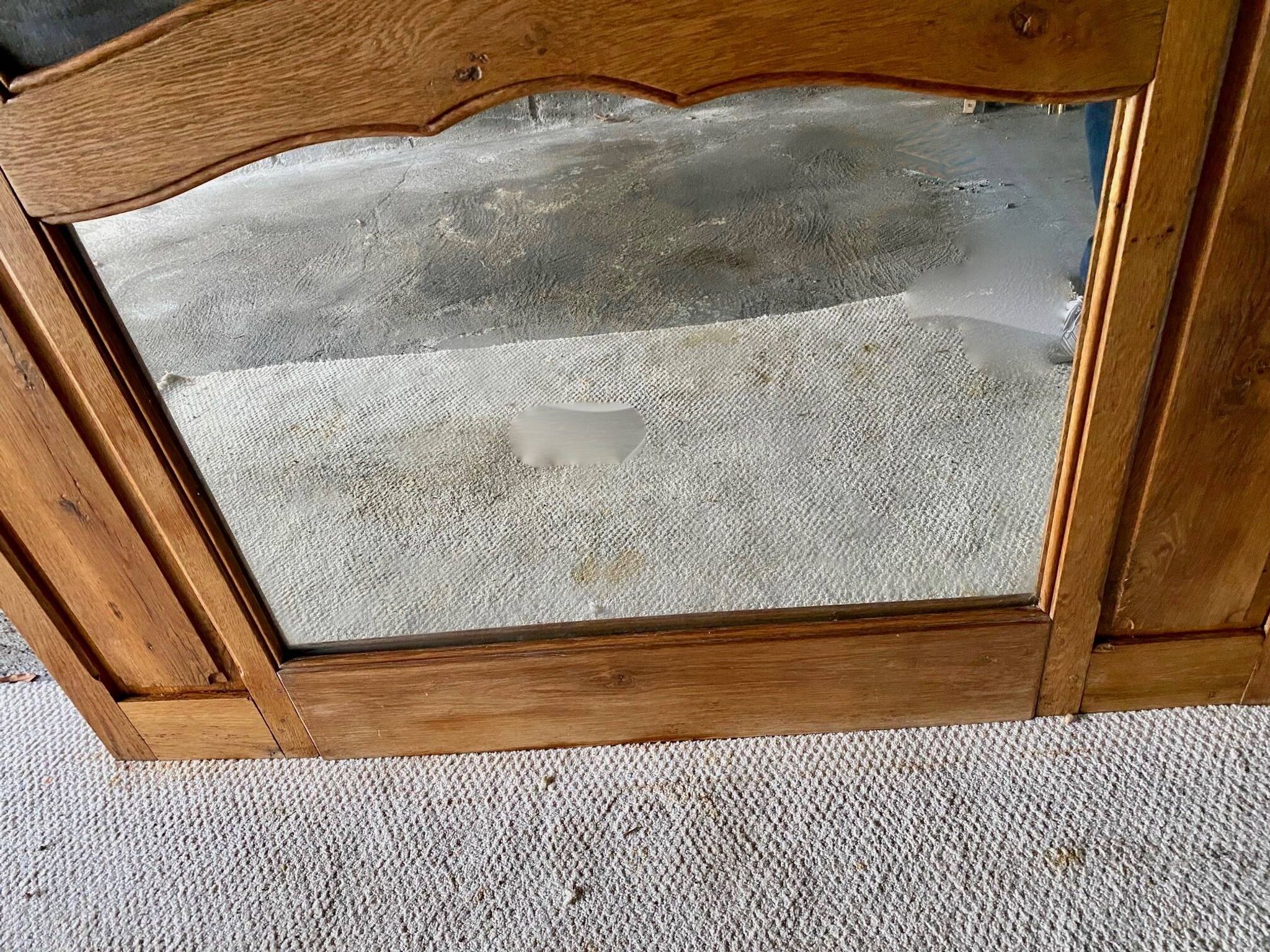 19th century oak trumeau.