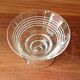 8 conical glasses with a vintage 1950s line pattern.