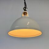 Vintage Industrial Beige Painted Pendant Lamp