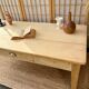 Raw wood coffee table