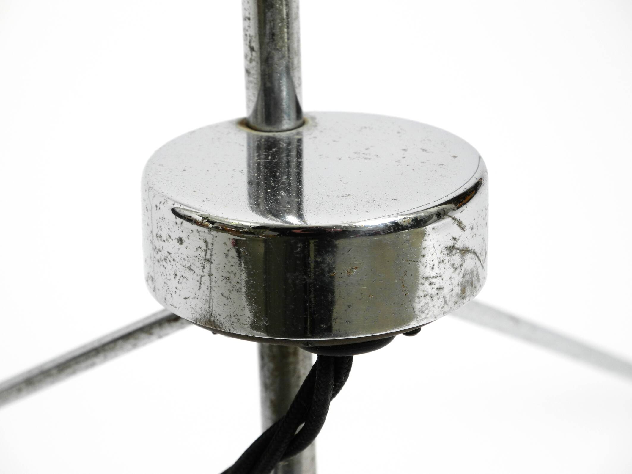 Original 1960s metal chrome floor lamp by Josef Hurka for Napako Czech