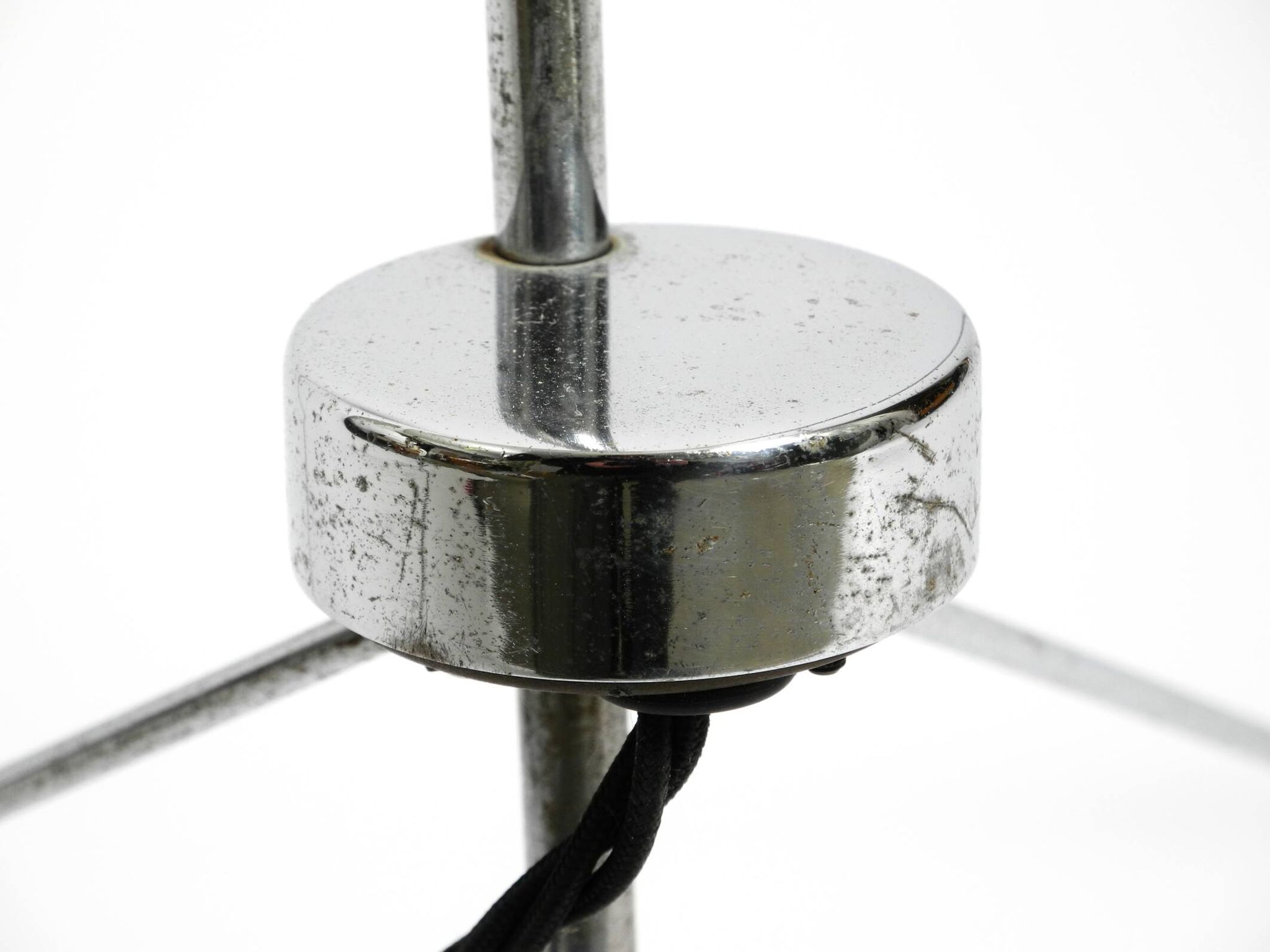 Original 1960s metal chrome floor lamp by Josef Hurka for Napako Czech
