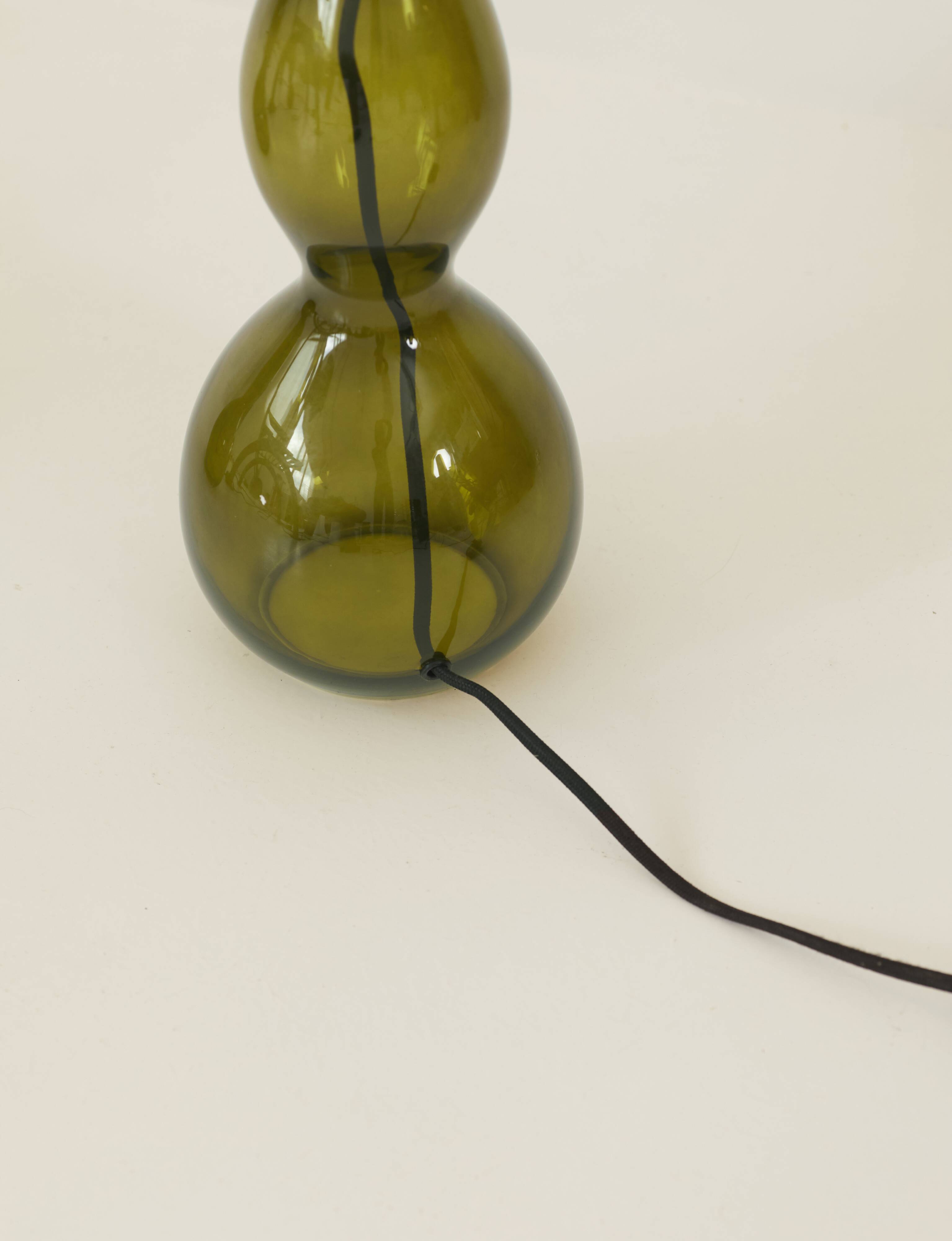 Large vintage Ikea table lamp "Ljusås Salbo" (2009) in glass