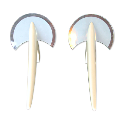 Metalarte - TallerUno par Joan Auger, Grande paire d'appliques métal et verre