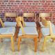 Series of 6 Chairs Scandinavian style 70s
