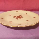 6 dinner plates pretty golden floral decoration Limoges Lucien Michelaud