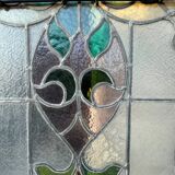 Portes de magasin fin XIXem, devanture de mercerie avec vitraux Art Nouveau