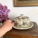 Antique Villeroy & Boch butter or sugar dish, late 19th century
