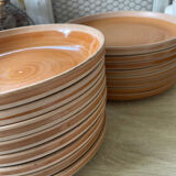 Set of 8 dessert plates in Sarreguemines stoneware