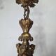 LOUIS XV style chandelier in gilded and patinated bronze with draped women