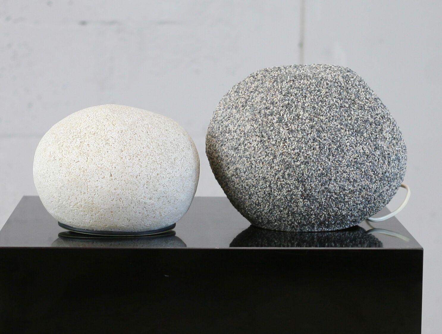 Pair of lamp "pebble". Resin. France, circa 1970