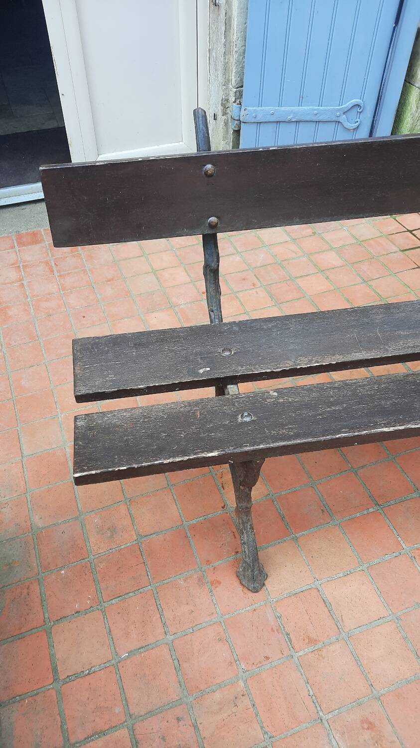 Cast iron garden bench