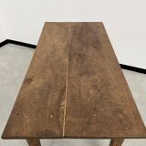 Small walnut farmhouse table with spindle legs