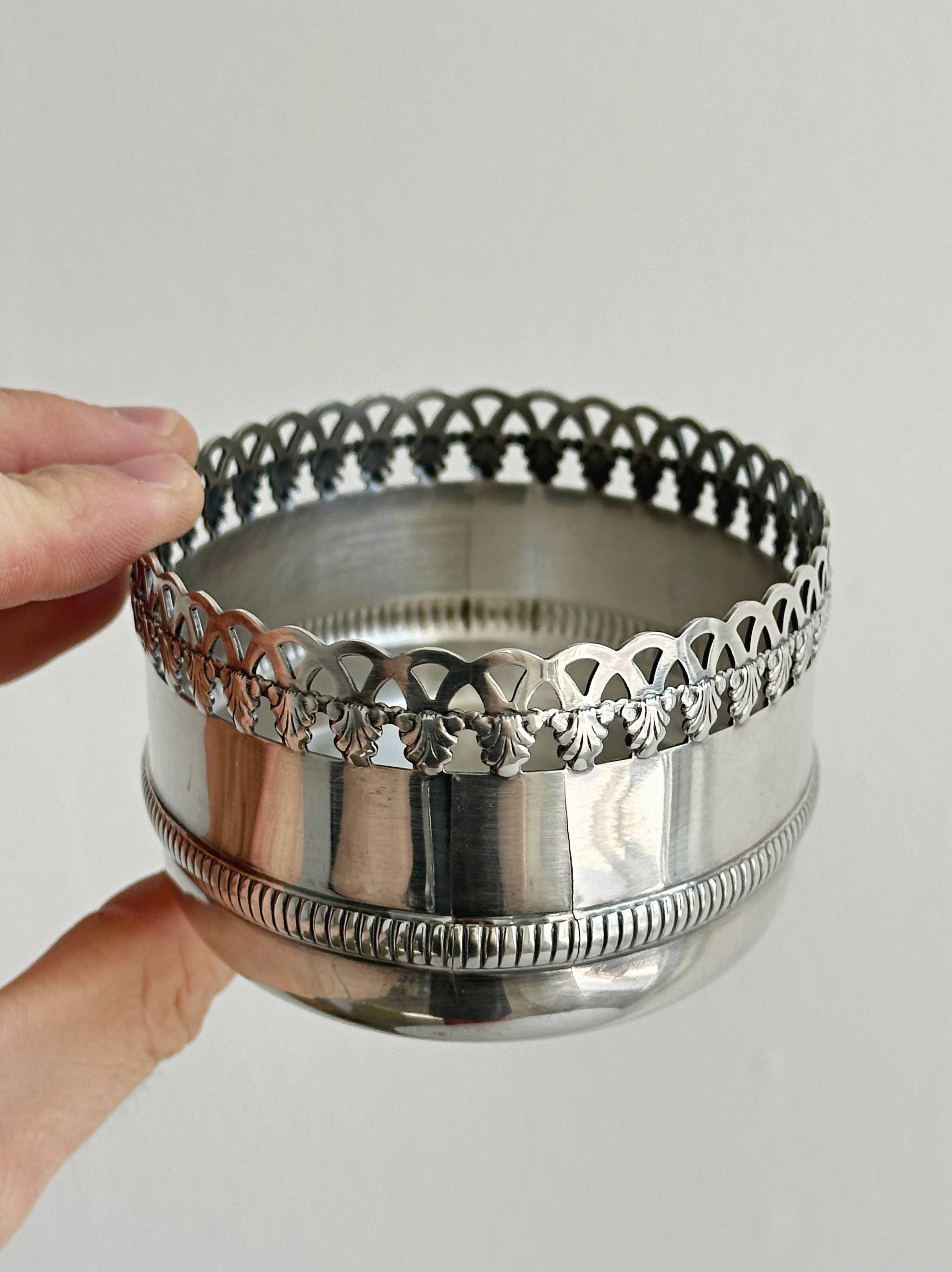 Vintage metal butter dish