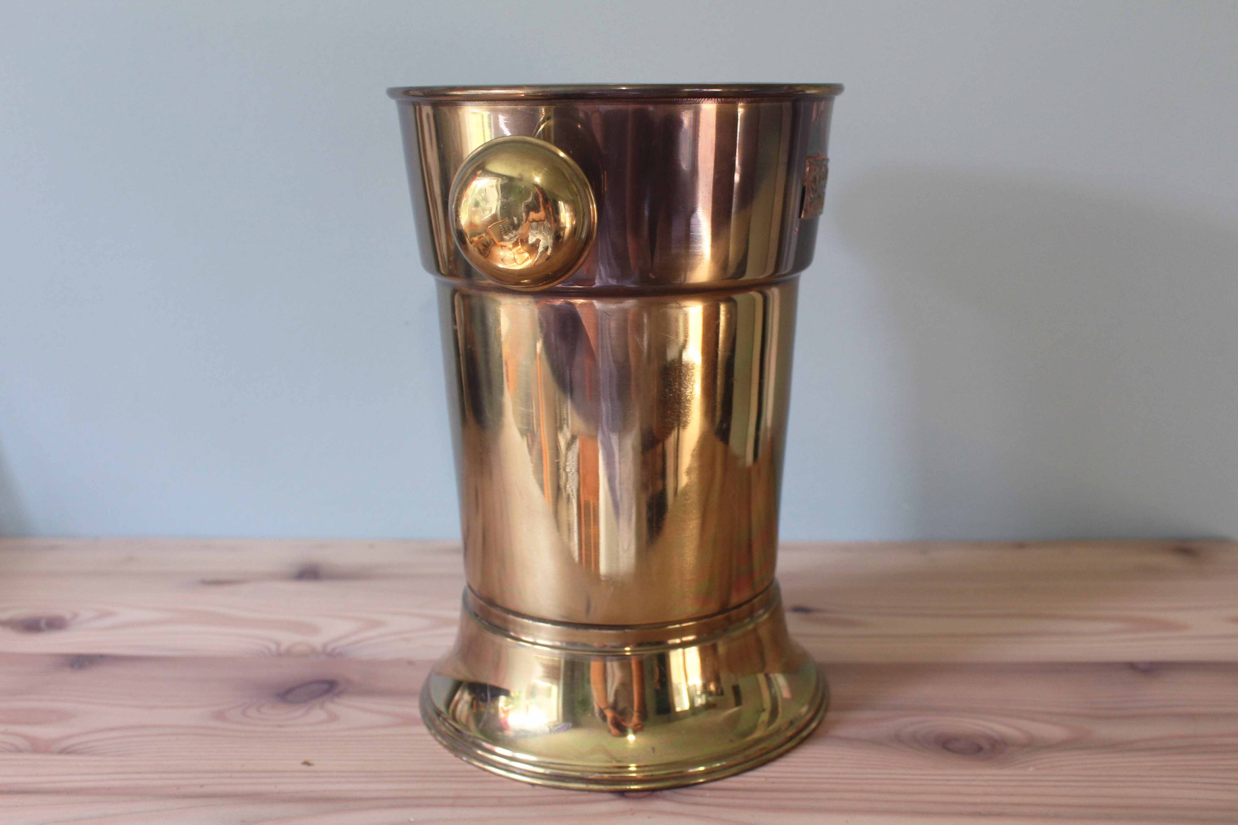 Vintage brass ice bucket