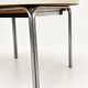 Vintage round extendable dining table, white laminate on chrome legs.