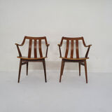 Ensemble de deux fauteuils en teck, Pays-Bas des années 1960