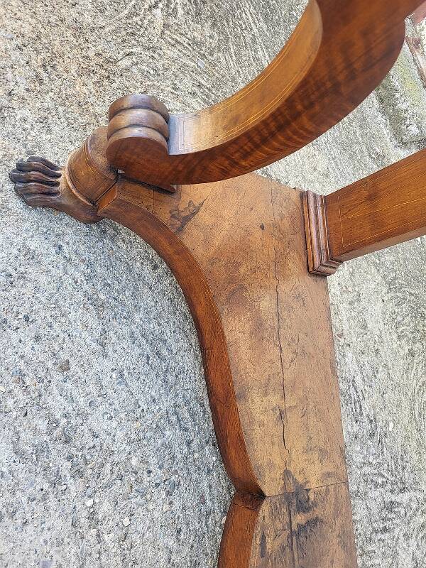 Empire restauration console with marble top in walnut from the 19th century