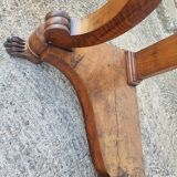 Empire restauration console with marble top in walnut from the 19th century