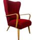 Vintage Scandinavian armchair with a high back / single seat