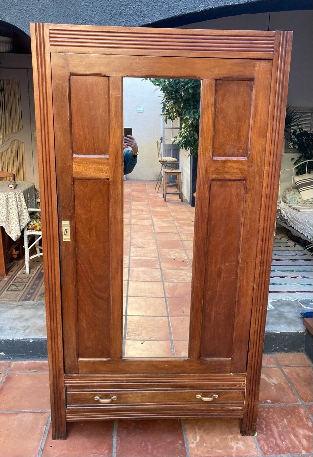 Parisian wardrobe with mirror